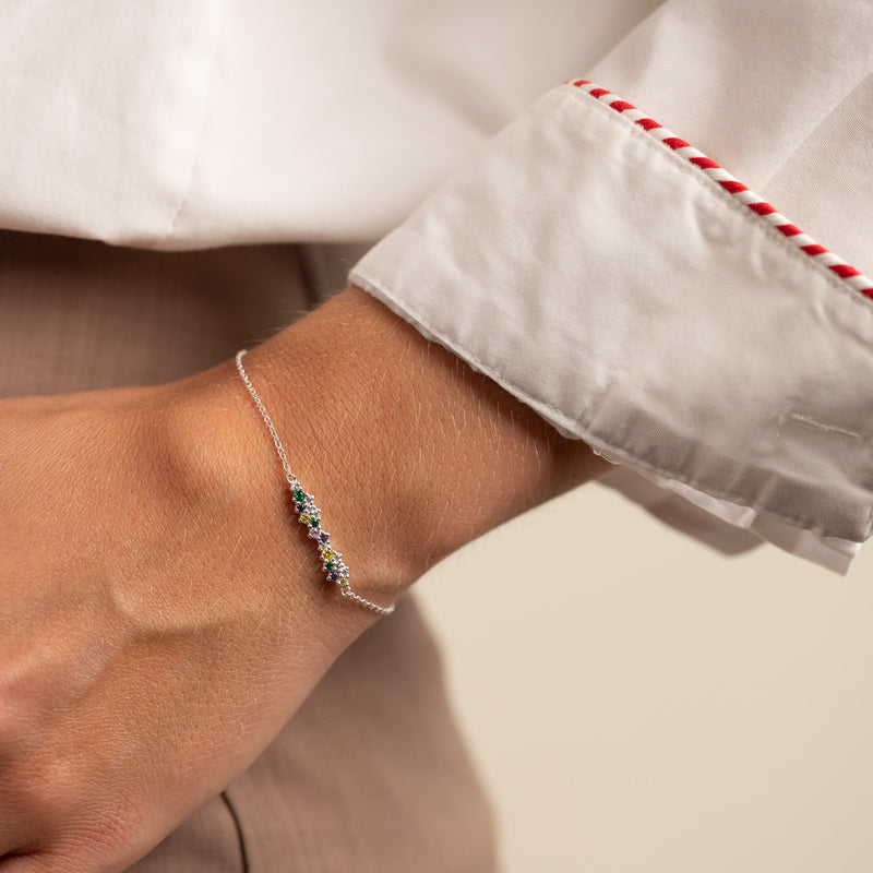 CLAIR RAINBOW SILVER BRACELET