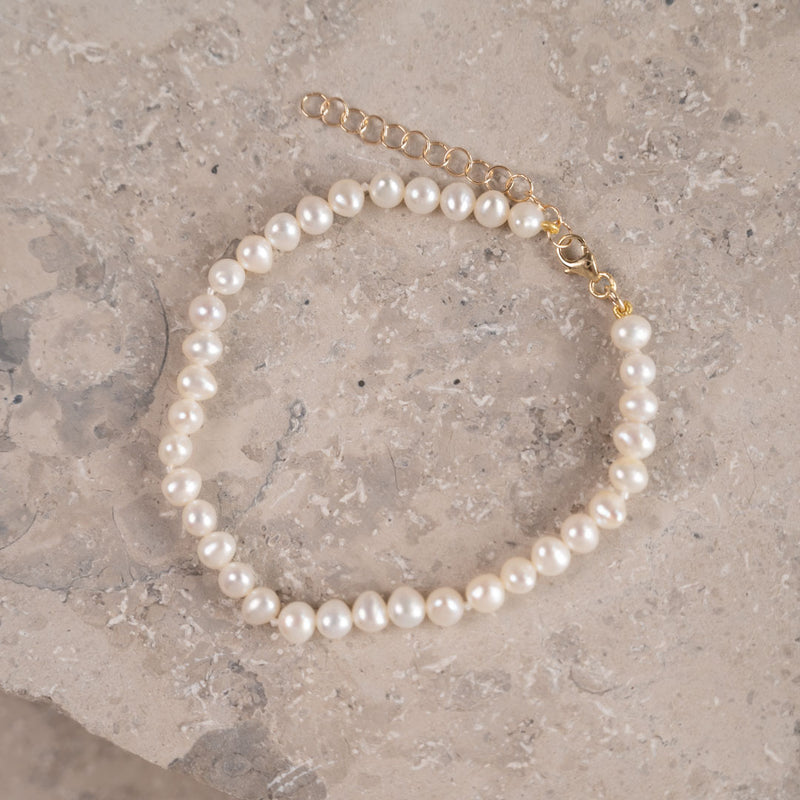 BLAIR PEARL SOLID GOLD BRACELET