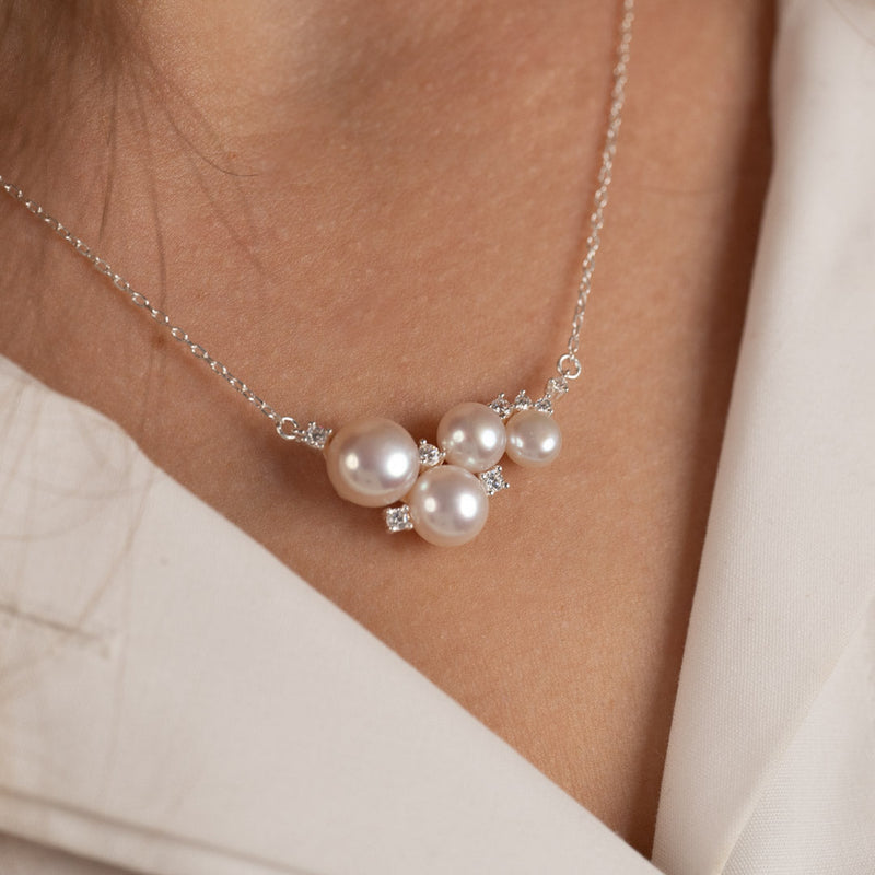 KELLY PEARL SILVER NECKLACE