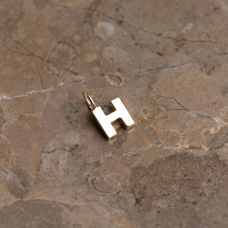 LETTER SOLID GOLD PENDANT