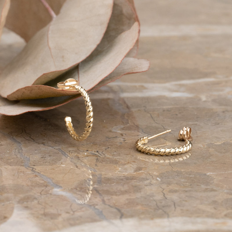 LUCCA SOLID GOLD CREOL EARRING