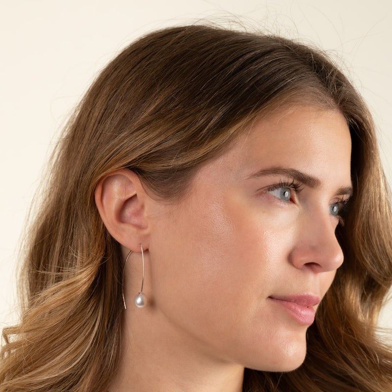 MARGIT PEARL SILVER EARRING