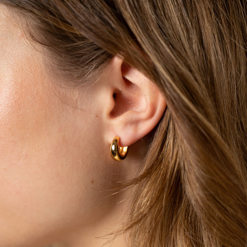 Forgyldt sølv perle øreringe klassiske perler i klassisk design se smykkerne hos sisi copenhagen.
