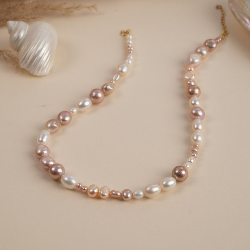Sterlingsølv perle halskæde barokke perler fås som smykkesæt kom forbi smykkebutik østerbro.