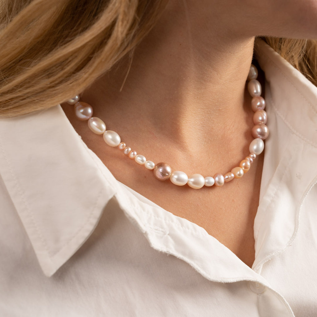 Sterlingsølv perle halskæde barokke perler sendes hurtigst muligt se vores øreringe hos sisi copenhagen.