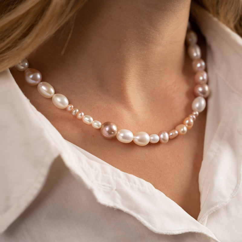 Sterlingsølv store creoler perle øreringe klassiske perler smykker tilpasset til specielle lejligheder sisi copenahgen smykker bestil online.
