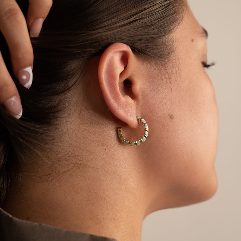 Forgyldt sølv store perle øreringe klassiske perler bæredygtige og ansvarlige produktionsmetoder sisi copenahgen smykker bestil online.