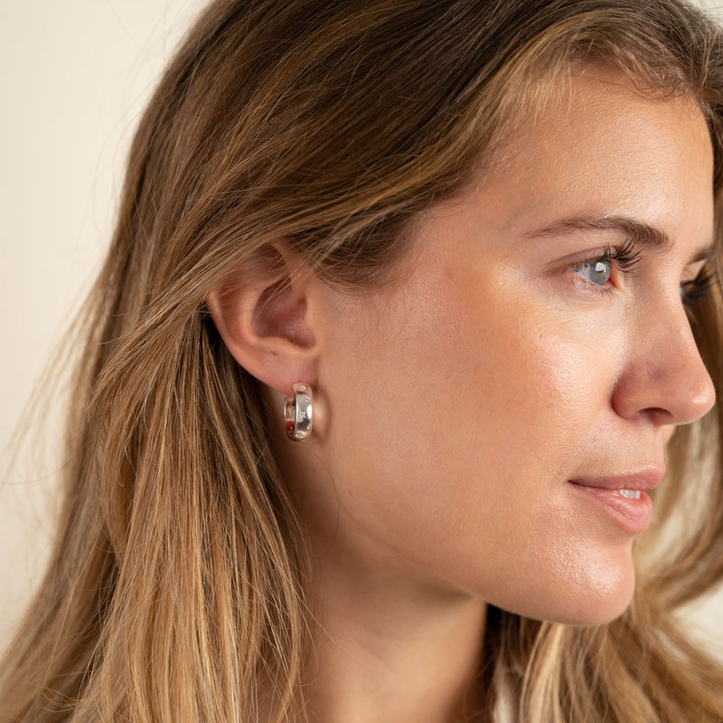PERNILLE SILVER CREOL EARRING